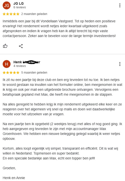 Op deze foto zie je Vondellaan Vastgoed ervaringen