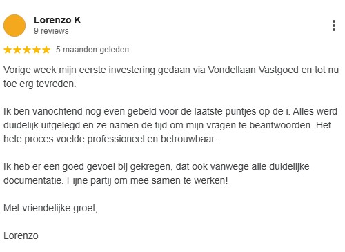 Op deze foto zie je Vondellaan Vastgoed ervaringen