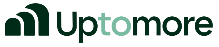 Op deze foto zie je het UpToMore  logo